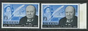 Rhodesia SG 357  MUH pair normal w print font variety on ...