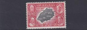 ST HELENA  1934   S G   116  1 1/2D  BLACK &  SCARLET       MH  