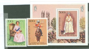 Burkina Faso (formerly Upper Volta) #436-438 Mint (NH) Single (Complete Set) (Queen)