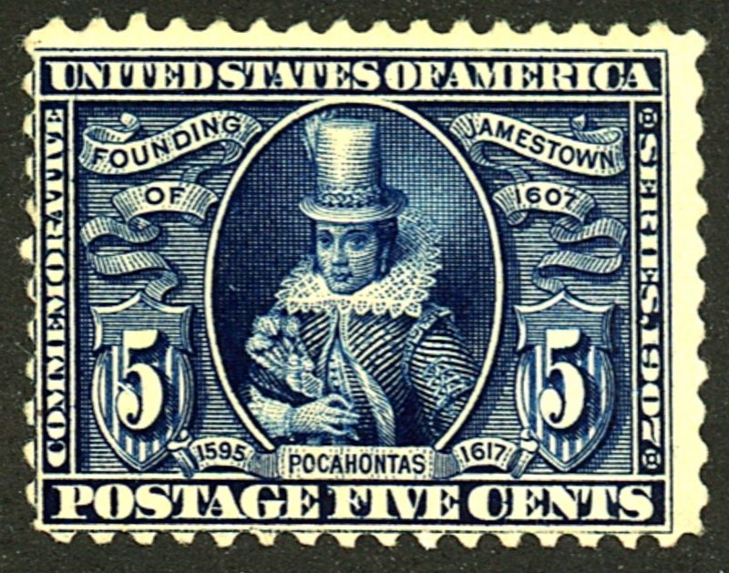 U.S. #330 MINT OG LH CREASES