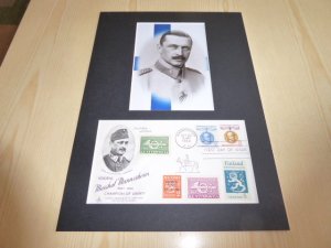 Mannerheim photograph and 1960 USA FDC mount matte size A4