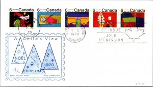 Canada 1970 FDC - Noel Christmas / A Child's View - Ottawa, Ont - J9037