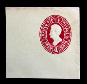 US Stamp Scott #U325a Lake Mint Cut Square Full Corner 