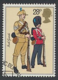 Great Britain  SG 1221 SC# 1025 Used / FU with First Day Cancel - Army Uniforms