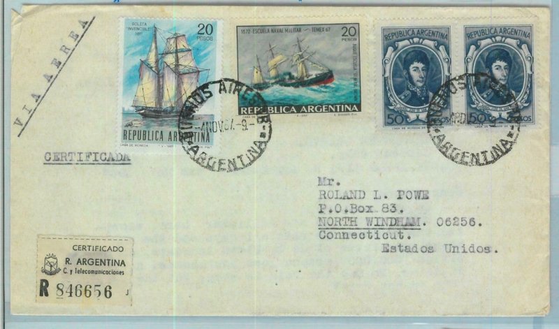 96870 - ARGENTINA - POSTAL HISTORY - Registered  COVER to the USA  - 1967 140$