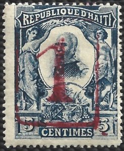 Haiti Sc #235 MH, red surcharge