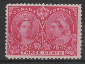 Canada 1897 Jubilee 3c Bright Rose Sc#53 VF MNH