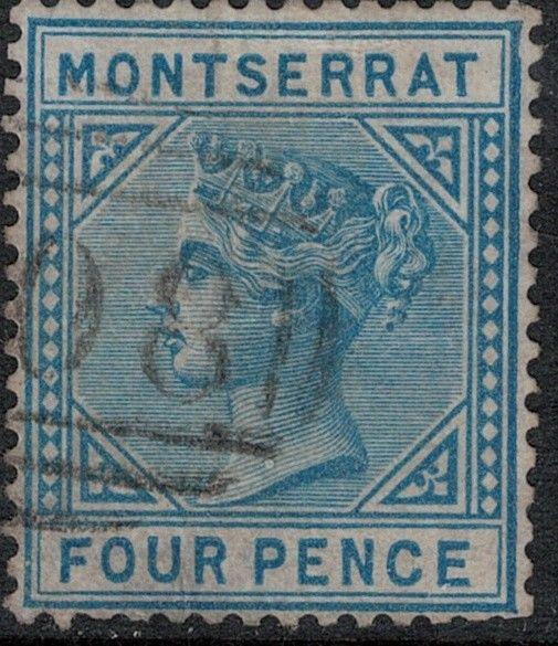 Montserrat 1884 SC 9 USED SCV $300.00