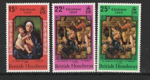 British Honduras MNH 248-50 Christmas 1969