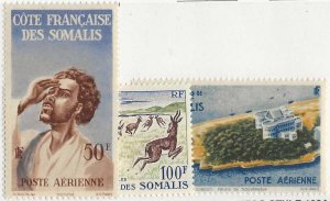 French Somali Coast Sc #C15-C17 set of 3 airmails NH VF