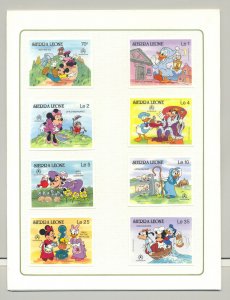 Sierra Leone #799-808 Disney, Stockholmia 8v & 2v S/S Imperf Chromalin Proofs