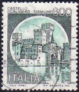 Italy 1427 - Used - 600L Scaligero Castle (1980) (cv $0.60)