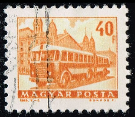 Hungary #1510 Bus and Trailer; CTO (0.25) (3Stars)