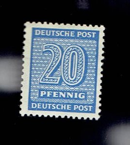 GERMANY - SOVIET OCCUPATION OF WEST SAXONY - BLUE 20pf - MH