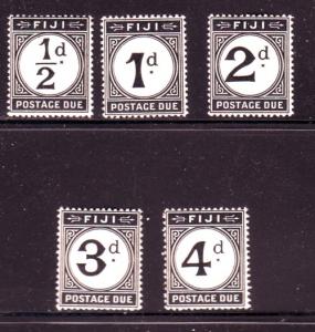 Fiji Sc J7-11 1918 Postage Due stamp set mint