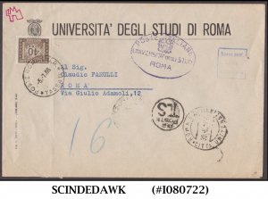 ITALY - 1966 UNIVERSITY OF ROME SPEED POST ENVELOPE WITH STAMP - USED