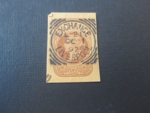 GB QV Postal Stationery Cutdown  Stock#19128