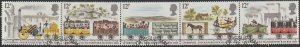 Great Britain 1980 Sc#904-908 5x12p Liverpool & Manchester Railway CTO-VF.