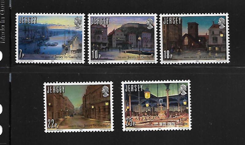 GB,JERSEY, 275-9, MNH, GASLIGHT SESQUICENTENNIAL