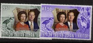 British Indian Ocean Territory 48-9 MNH Queen Elizabeth 25th Wedding, Birds