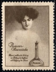 1908 German Poster Stamp Pixavon Shampoo Hair Wash Tar Soap