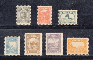 Peru Scott #292-299 MH Note