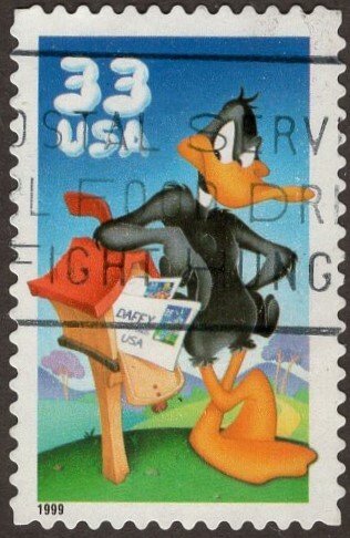 Scott 3306a - Daffy Duck at the Mailbox - Used - VF