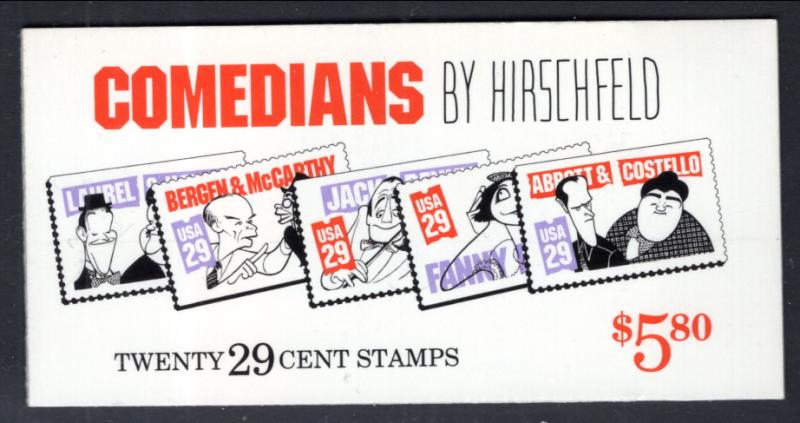 US 2566b Comedians BK191 Booklet MNH VF