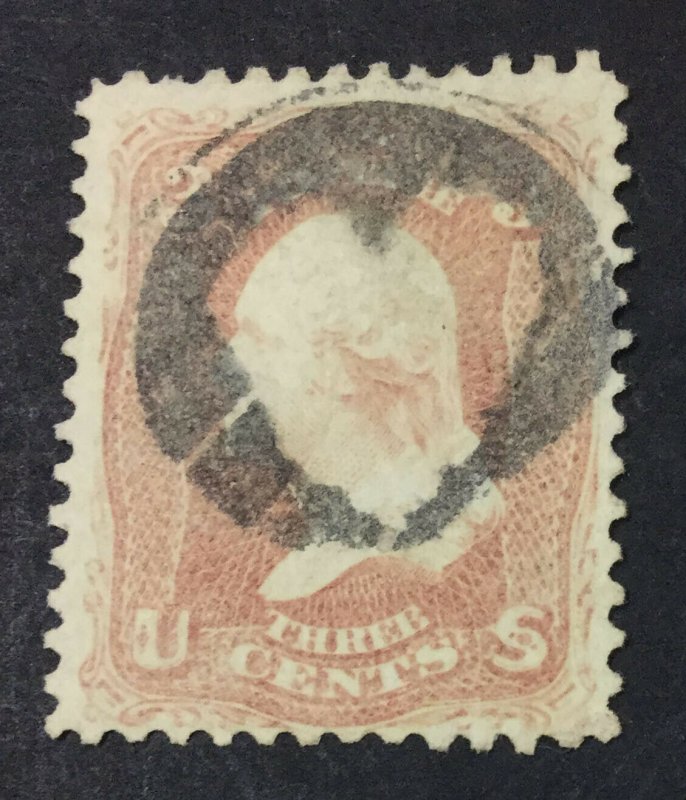 MOMEN: US STAMPS #65 FANCY HEART IN CIRCLE USED LOT #44663