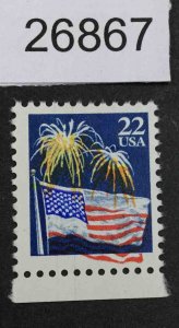 US STAMPS #2276 VAR. MINT OG NH MAJOR FLAG COLOR SHIFT LOT #26867