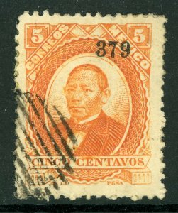 Mexico 1879 Foreign Mail Issue 5¢ VERACRUZ Thick Paper Scott 125 VFU S56