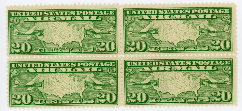 C9 20 cent airmail.  4 stamp block.  MNH OG.