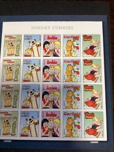 SCOTT # 4467-71 SUNDAY FUNNIES  SHEET  OF 20 STAMPS-MNH-2010-US