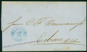 Havana Cuba 1881 Eibau Loebau Germany Transatlantic Mail Cover 75947