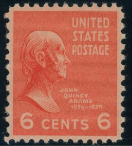 US Stamp #811 John Quincy Adams 6c - PSE Cert - XF 90 - MNH - SMQ $12.00