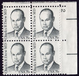 Scott #1865 Charles Drew Plate Block of 4 Stamps - MNH