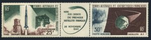 FSAT C9-C10a strip, MNH. Michel 33-34. French Satellite A-1 issue, 1966.