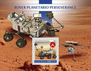 Guinea-Bissau - 2021 Mars Perseverance Rover - Stamp Souvenir Sheet - GB210227b