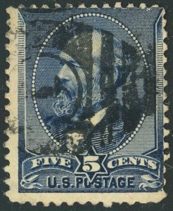 USA #216 James A. Garfield 5c Postage Stamp 1888 A56 Used