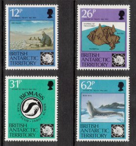 BRITISH ANTARCTIC 1991 Antarctic Treaty; Scott 180-83, SG 196-99; MNH