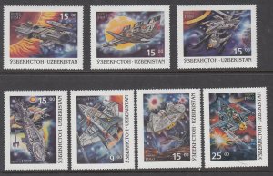 Uzbekistan 124-130 Space MNH VF