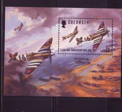 Guernsey Sc 530 1994  d Day Landings  stamp sheet mint NH