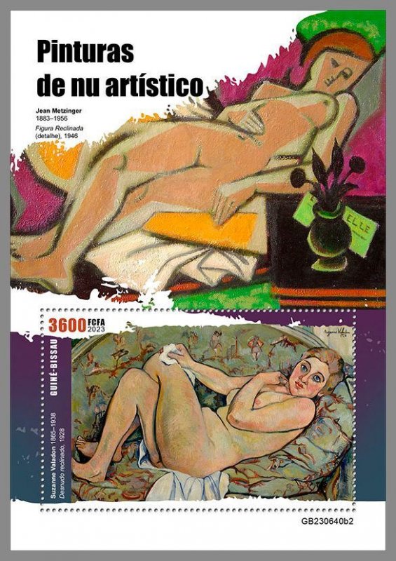 GUINEA-BISSAU 2023 MNH IMPERF. Nude Paintings S/S #640b2