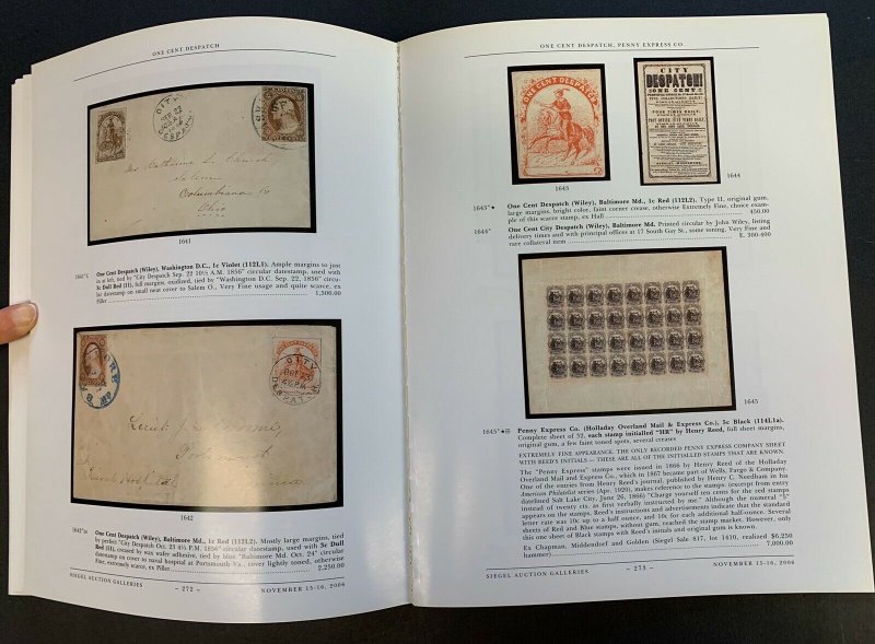 Edgar Kuphal, U.S. Carriers & Locals, R. A. Siegel, Sale 925, Nov. 15-16, 2006 