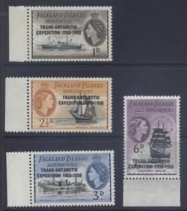 Falkland Is Dep.- Scott 1L34-37 - Trans-Exped - 1956 - MNH - Set of 4 Stamps