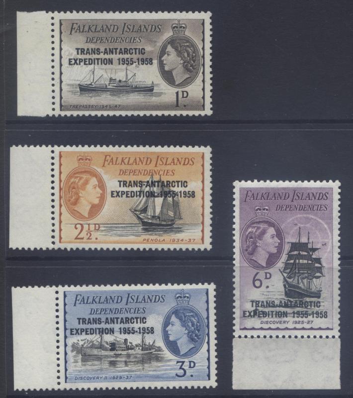 Falkland Is Dep.- Scott 1L34-37 - Trans-Exped - 1956 - MNH - Set of 4 Stamps