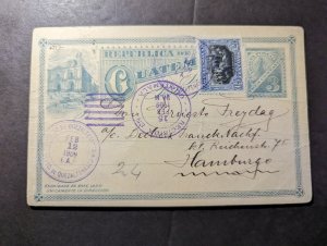 1909 Guatemala Postcard Cover Quezaltenanco to Hamburg Germany