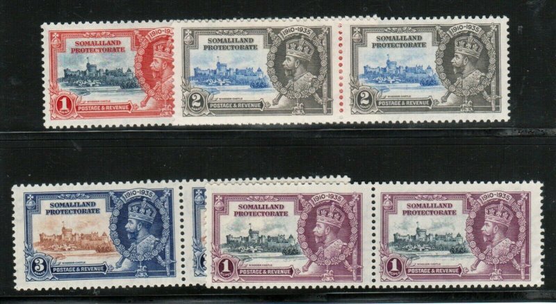 Somaliland Protectorate #77 - #80 Very Fine Never Hinged Set In Pairs