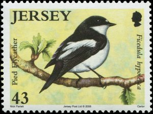 Great Britain Jersey 2008 Sc 1342-1347 Birds Wheatear Whinchat Wagtail CV $9.90