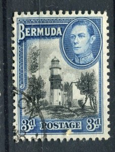 BERMUDA; 1938 early GVI pictorial issue used 3d. value